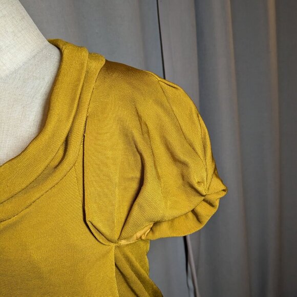 Bottega Veneta Gold Yellow Dress Midi Size 44 Made in Italy US 8 Large - Picture 5 of 11